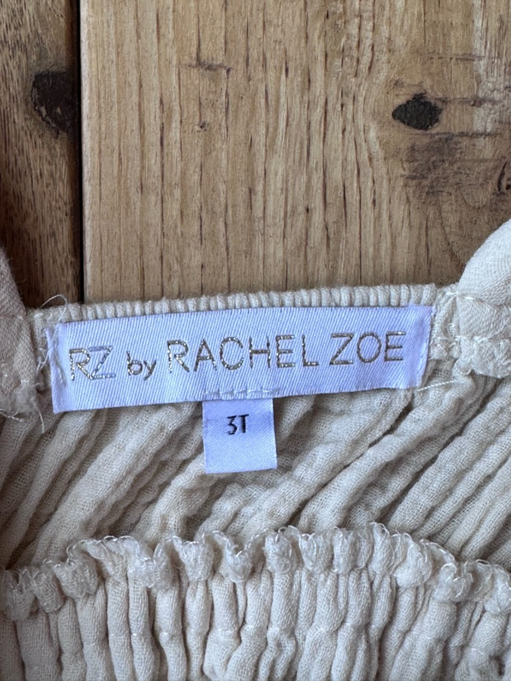 RZ by Rachel Zoe Muslin Cotton Crochet Ruffle Dress size 3T - Picture 2 of 8
